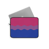 Bisexual Pride Flag Laptop Sleeve: Ripple Print Protective Case